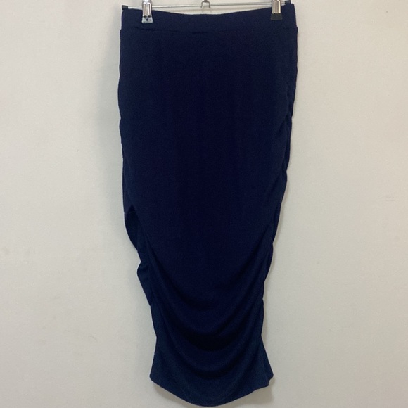 Bardot - Dark Blue Ruched Skirt - Size 10 - Picture 4 of 5